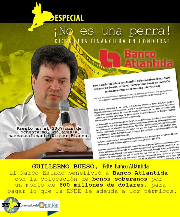 Narco-Estado se endeuda con Guillermo Bueso